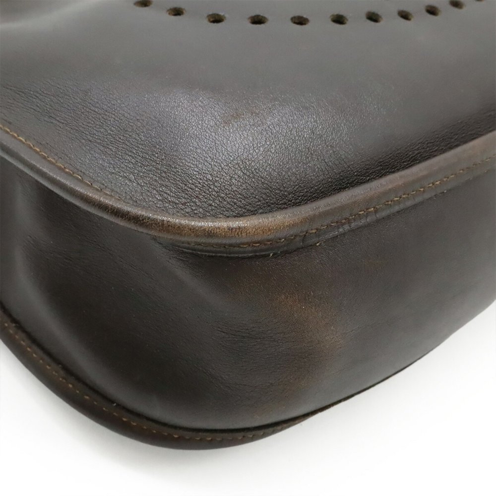 HERMES Evelyn I PM Shoulder Bag in Dark Brown Evercalf Leather with D Stamp - Picture 4 of 8